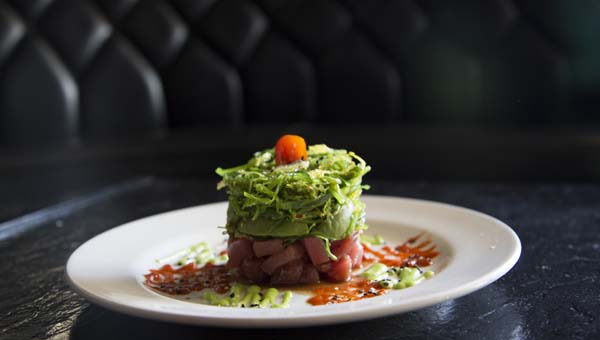 Picasso's tuna tower, one of its many entrees. (Jen Fouts-Detulleo)