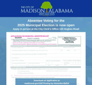 Absentee voting is now open for Madison