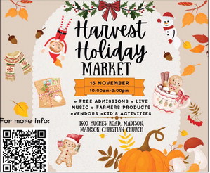 Experience artisan wares, foods at Harvest Holiday Market Nov. 15