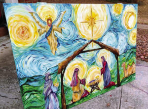 Vincent van Gogh inspires Raven Mobley for Holiday Card Lane