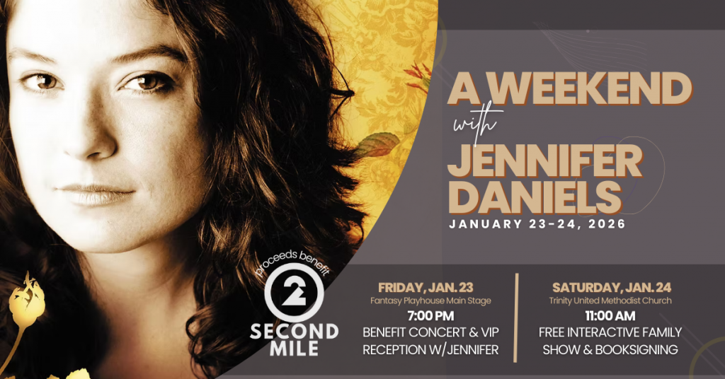 Second Mile Development to host two-day benefit concert event with singer-songwriter and author Jennifer Daniels, Jan. 23–24