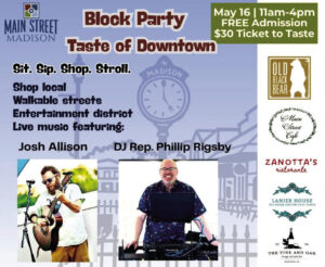 Main Street Madison to host “Taste of Downtown” Block Party on May 16