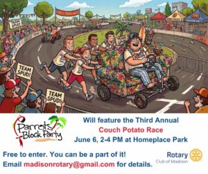 Rotary Club of Madison to host Parrots Block Party next week