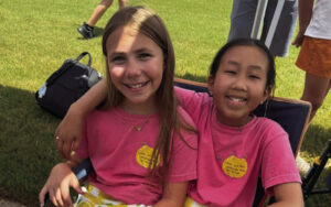 Two middle schoolers hosting lemonade stand for St. Jude