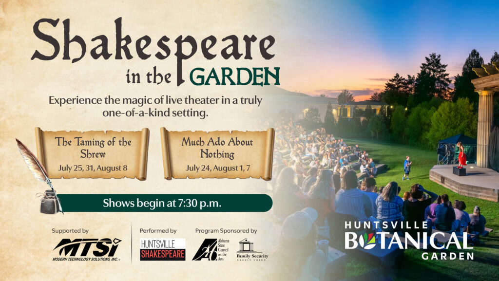 4th Annual Shakespeare in the Garden returns to Huntsville Botanical Garden