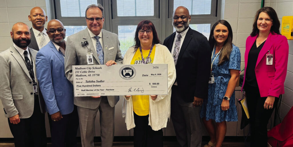 Tabitha Sadler's work ethic leads to ‘Staff Member of the Year' at Rainbow Elementary