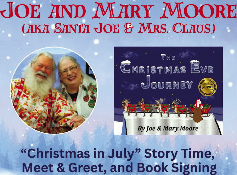 Christmas in July and three authors to appear at Blue Apple Books