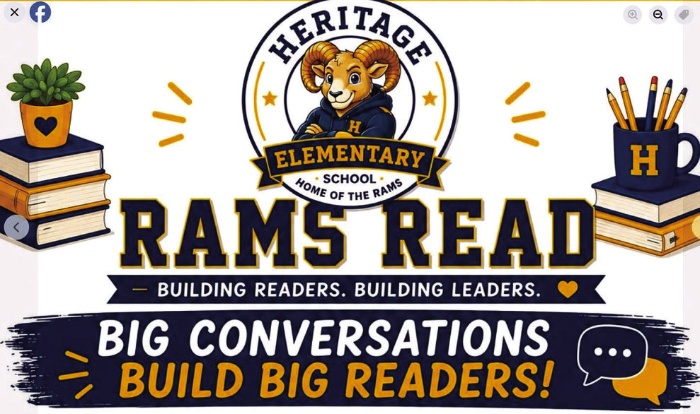 Heritage Elementary School urges parents to ‘build readers, build leaders'