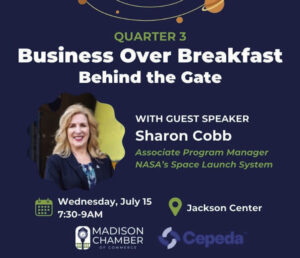 Sharon Cobb to speak at Madison Chamber of Commerce’s ‘Business Over Breakfast’ next Wednesday