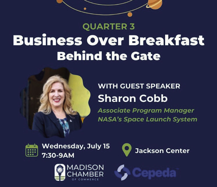 Sharon Cobb to speak at Madison Chamber of Commerce's ‘Business Over Breakfast' next Wednesday