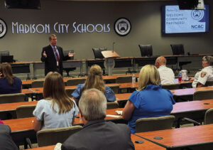 School leaders and first responders meet over “Handle with Care”