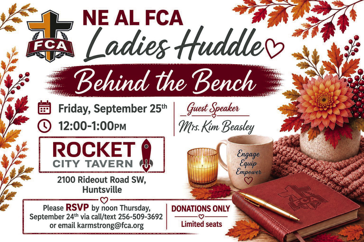 FCA Ladies Huddle to feature local guest speaker Kim Beasley