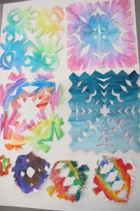 Bob Jones artists created snowflakes of all colors and shapes for Sandy Hook students. (PHOTO: LAUREN ASKINS) 