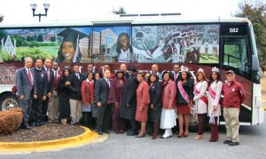 Alabama A&M University staff and students completed a 1,300-mile bus tour of the state. (CONTRIBUTED)