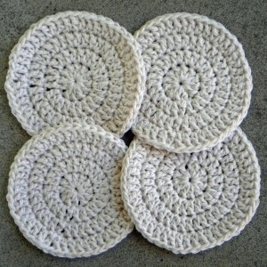 The library's crocheting class on April 25 will make a set of coasters like these. (CONTRIBUTED) 