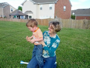 Anita Dillard enjoys a playful moment with her grandson. (CONTRIBUTED) 