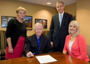 These individuals collaborated for the Rise School of Huntsville to open on the UAH campus. From left, Jill Gardner, Dr. Robert A. Altenkirch, Jerry Lee and Caroline Bradford. (CONTRIBUTED) 