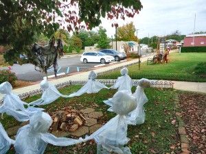 These ghosts dancing around a campfire will be part of the fun for Halloween on Main in downtown Madison. (RECORD PHOTO/GREGG PARKER) 