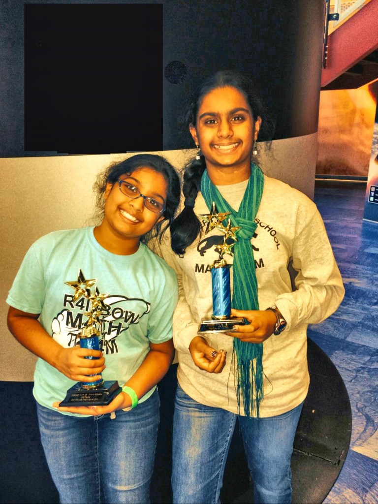 Maanasi Limaye and her sister Aditi Limaye both won first place over all students in their grades at Math Mania. (CONTRIBUTED) 