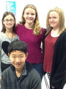 Liberty students in the Alabama All-State Choir are Matthew Bao, front, and Chloe Cochran, back from left, Meredith Williams and Natalie Farmer. (CONTRIBUTED) 