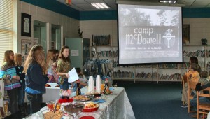 With the breakfast/brunch loaded with food, Horizon fifth-graders presented iMovies about their activities at Camp McDowell in Winston County. (CONTRIBUTED) 