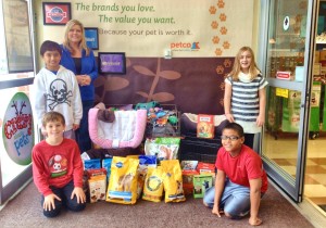 For a community service project, Mill Creek fourth-graders donated supplies to help Madison Animal Rescue Foundation (MARF). (CONTRIBUTED) 