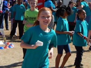 This student at Monrovia Elementary School enjoys the physical fitness aspect of the Boosterthon Fun Run program. (CONTRIBUTED) 
