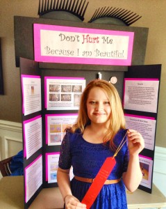 Madison Werkheiser's winning science project, "Don't Hurt Me Because I'm Beautiful," studied bacteria growth in cosmetics. (CONTRIBUTED) 