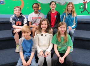Science fair scholars from Columbia Elementary School are Reed Thomas, front from left, Chelsea Cochran and Katie Beth Davis and Joshua Lingo, back from left, Kennedi Nichols, Laura Brady and Courtney Horn. Not pictured are Jason Pollard, Kyle Bucceri and Kailen Thomas. (CONTRIBUTED) 
