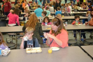 Horizon Elementary School saluted students' mothers with "Muffins for Mom" on May 2. (CONTRIBUTED) 