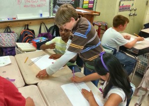 Last school year, West Madison sixth-graders mentored younger classmates during Space Week.(CONTRIBUTED) 