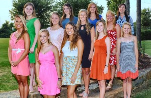 Symphony Ball Debutantes include Allison Vann, front from left, Darby Steinberger, Emily Sutphin and Rachel Givens; Cecilia Masucci, middle from left, Caroline Easterling, Anna Katherine Kimbrough and Merrill Boles; Harper Stephens, back from left, Katherine McCown, Callie Cole and Bailey Geiger. (CONTRIBUTED) 