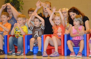 These students from the pre-kindergarten class sing "Twinkle, Twinkle Little Star" during the ESY (Extended School Year) program. (CONTRIBUTED) 