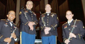Members of the Solar Winds, affiliated with the U.S. Army Materiel Command Band, are shown in this photograph from a previous season. (CONTRIBUTED) 