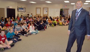 Donald G. James, NASA Association Administrator for Education, visited Discovery Middle School to underscore career options in science, technology, engineering and mathematics (STEM). (CONTRIBUTED) 