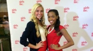 Avery Phillip, at right, represented James Clemens High School at the "Invest in a Girl" conference. Phillip renewed a friendship with fellow delegate Grace Newcombe, at left. (CONTRIBUTED) 