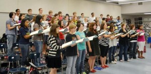 Choir members at Bob Jones High School rehearse for a 2011 concert. Randall Fields directs choral music at Bob Jones. (CONTRIBUTED) 