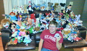 With their Beanies for Babies drive, Ben Meyer and his mother Wyndie Meyer collected about 1,000 Beanie Babies for patients at Le Bonheur Children's Hospital in Memphis. (CONTRIBUTED) 
