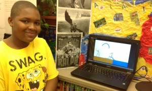 For Innovation Day, Malachi Anderson proposed a gaming system that gets its energy from the sun. (CONTRIBUTED) 