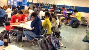 Math students at Bob Jones High School concentrate on problems in National Assessment's 2014 Ciphering Time Trials. Bob Jones ranked fifth in the nation among high school teams. (CONTRIBUTED) 