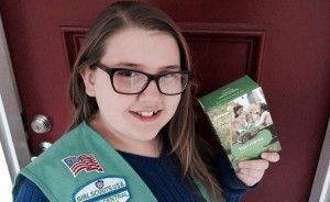 Lizzy DesRochers, a Junior in Madison's Troop 124, hopes to sell 201 boxes of Girl Scout cookies this year. (CONTRIBUTED) 