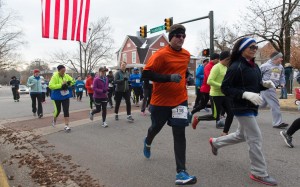 Runners leave the starting line at Constitution Hall Village for the inaugural Paper Chase 5K Run, which raised funds to buy teachers' supplies for the Free 2 Teach store. (Contributed / J C Medeiros Photography) 