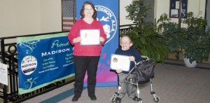 Madison City Council recognized Claudia Rice and Don Gardner for their service to Madison City Disability Advocacy Board (MCDAB). A charter member, Rice chaired MCDAB for four years. (CONTRIBUTED) 