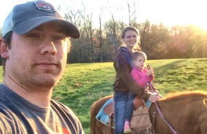 Chris and Tamela Ramsey enjoy horseback riding with their daughter, Ela Belle. Chris Ramsey was named Madison Firefighter of the Year. (CONTRIBUTED) 