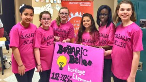From Heritage Elementary School, the "Barbaric Belles" are number one in Alabama. Members are Andrea Torres, from left, Erin Ruch, Isabelle Robley, Lusi Levan, Paitlyn McGee and Olivia Ruble. (CONTRIBUTED) 