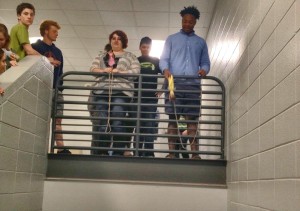 Physical science students at Bob Jones High School applied algebraic and scientific concepts during the "Barbie Bungee Lab." (CONTRIBUTED) 