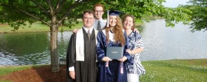 The Elegante family is shown at 2015 graduation ceremonies for Bob Jones High School. Danny Elegante, who is "Teacher of the Year" for Bob Jones, is at left with Chris, Sarah and wife Donna. (CONTRIBUTED)  