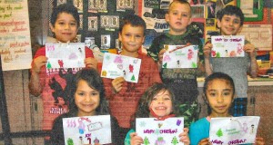 Leicester Elementary School students in Buncombe County, N.C. are participating in the VetCard campaign that Joe Elliott started in North Carolina. (CONTRIBUTED) 