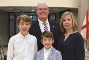Dr. Brian and Karen Clayton both work for Madison City Schools. Their sons are Battle, a rising freshman at James Clemens High School, and Landers, who will enter seventh grade at Liberty Middle School. (Photo by Jen Fouts-Detulleo, JFD Photography & Design)
