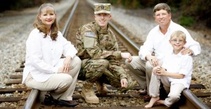 Lisa Vannoy, from left, Adam Vannoy, Joshua Vannoy and Larry Vannoy were photographed before Adam deployed to Afghanistan. (CONTRIBUTED) 